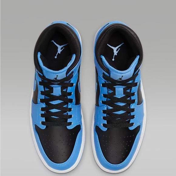 Air Jordan 1 Mid University Blue/Black-White DQ8426 401 - Picture 4 of 9
